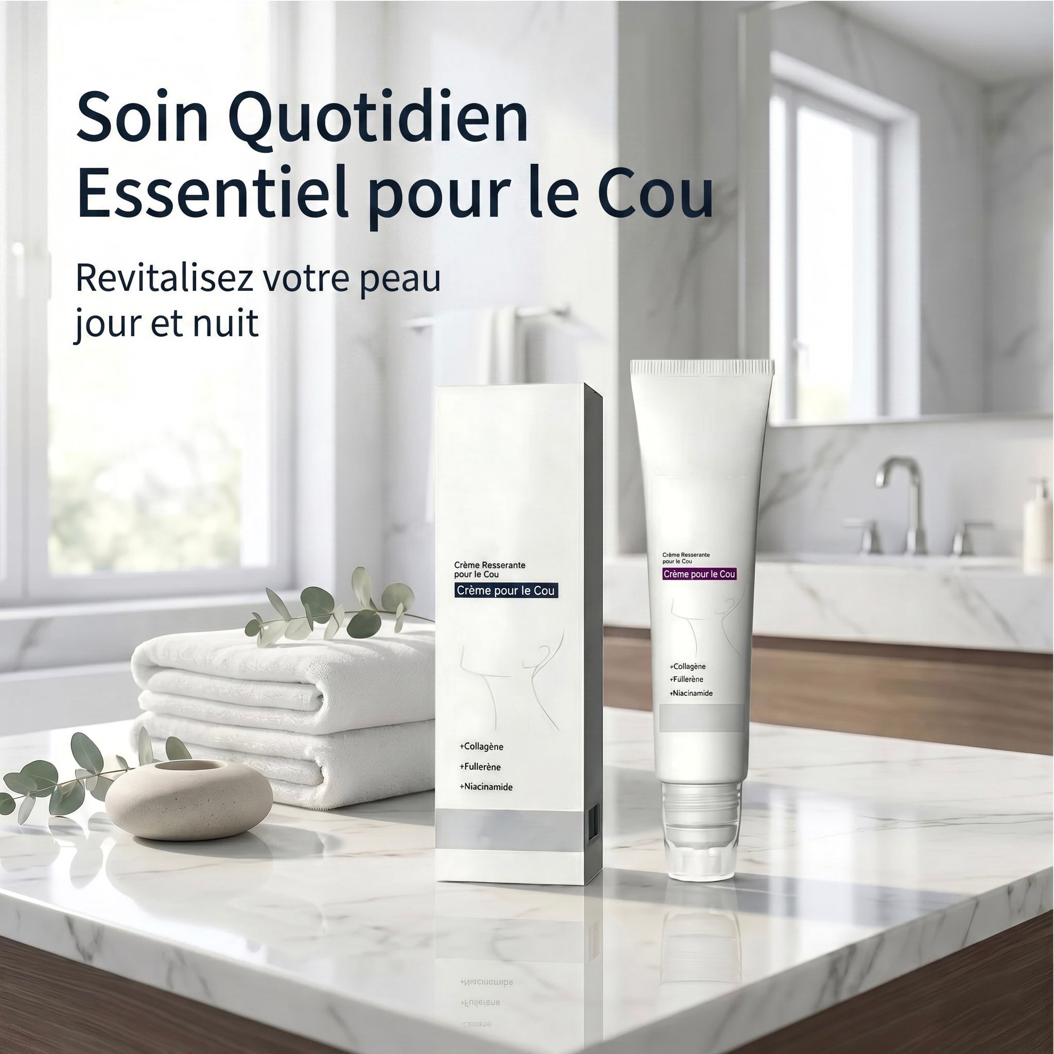 FirmSkin Neck™ - Crème pour le cou au collagène et à l'acide hyaluronique | Veiggara.