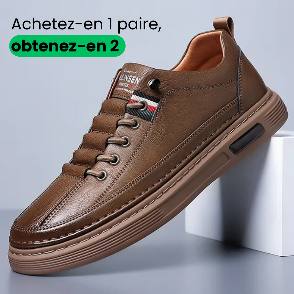 VEIGGARA | Baskets décontractées en cuir véritable Vinny (Achetez-en 1, obtenez-en 2)